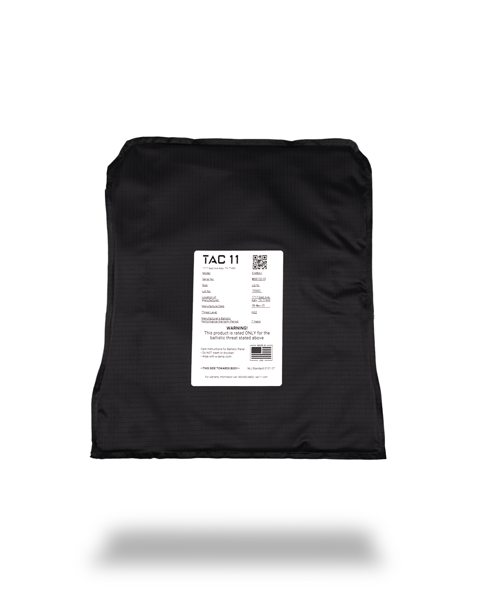 TAC-11 E-MBAV Soft Armor Inserts – Tracer Tactical