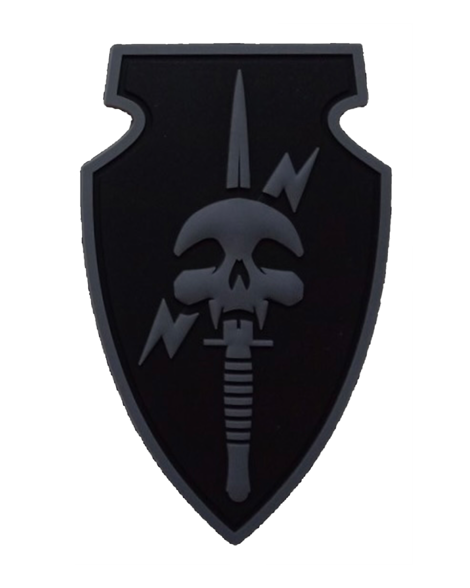 TADGEAR PATCH 2（スカル ナイフ ロゴ） 92331_Black019_SkullFighter_Pa
